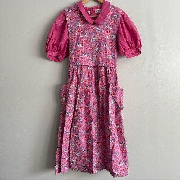 Vintage Jane Schaffhausen Belle France Floral Dress - Saks Fifth Ave Tag Size 4 - Picture 1 of 10